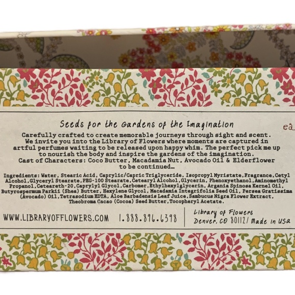 SOLD - Library of Flowers Honeycomb Hand Cream 2.3 oz Coco Butter New Sealed - Picture 10 of 11